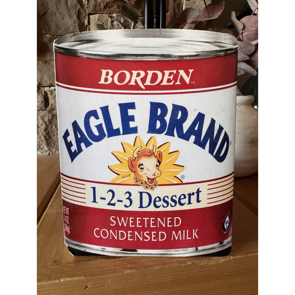Borden Eagle Brand 1-2-3 Dessert Cookbook Elsie Cow Condensed Milk Shaped Book